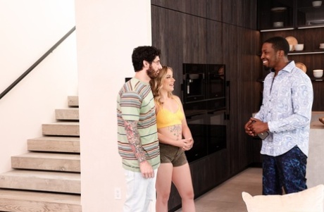 Sexy blonde Anna Claire Clouds gets caught banging a BBC by her boyfriend